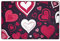 OPSREY Bedruckter Teppich mit Aufschrift Happy Valentine's Day, Heimdekoration, Bodenmatte, ästhetischer Teppich