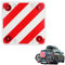 Avilia Segnale Carico Sporgente - Catarifrangente, per Camion e Rimorchi, in Polipropilene Resistente, 50x50cm, Rosso e Bianco