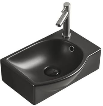Mexen Waschbecken mit Einzelbecken Mista - links - schwarz matt - 22174085L