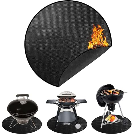 Fire Pit Mat for Decking Heat Resistant Mat 36 Inch (91CM), Round Protector Pad Fireproof Mat Heatproof Thicken Protective Mat Fireplace Mat for BBQ, Grill, Floor, Patio, Backyard, Camping