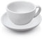 18x Cappuccino Tasse Obertasse + Untertasse Italia 200 ml weiß, Porzellan