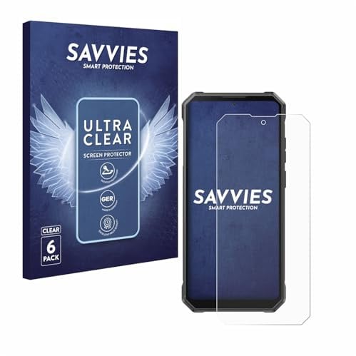 Savvies Schutzfolie für Fossibot F105 | 6 Stück Transparenter Displayschutz Made in Germany Ultra-Klar Displayschutz-Folie