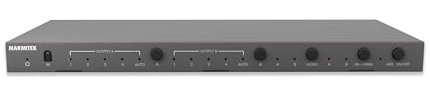HDMI Matrix 4x2 Switch – Marmitek Connect 642 Pro - 4K 60Hz – 4 in 2 Out – ARC – Optischer Ausgang – Integrierter Audio Extraktor – Downscaler – HDR – 4:4:4 – Dolby Audio und DTS:X - EDID