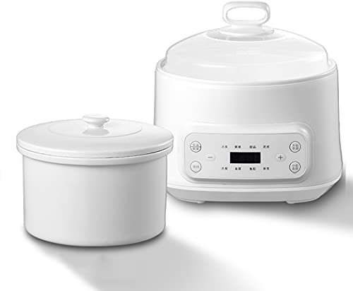 Marmite, marmite électrique 2L avec revêtement céramique, mijoteuse, marmite Multifonction pour Maison, ustensiles Cuisine Professionnels avec Isolation Intelligente minuterie Rendez-Vous