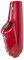 Crossrock Custodia Contour in ABS per Sassofono Tenore | Finitura Rossa Opaca (Red), Interno in Peluche Nero, Chiusura Sicura, Tasca Frontale, Tracolla Staccabile