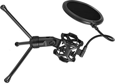 TOYANDONA Microphone Tripod Stand Floor Mount Filter Lightweight Abs for Music Singing Streaming Conference Calls