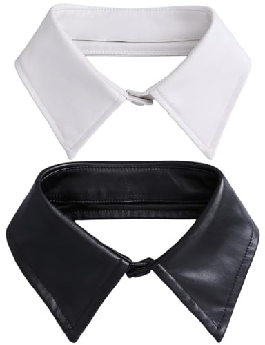 Rayson 2 Pièces Faux Col Femme Claudine Amovible Faux Collier Décoratif de Chemise pour Pulls et Robes Décoration Chic et Elegant