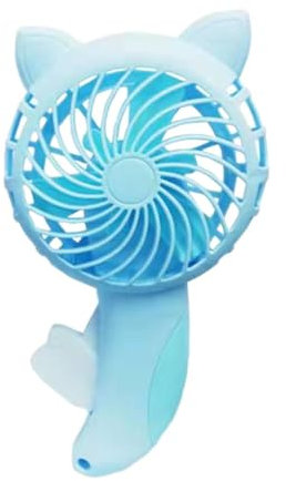 FLCPJGV Ventilador Manual de Prensa Manual con Dibujos de Animales, Mini Ventilador de Verano para Niños, para Oficina Y Camping
