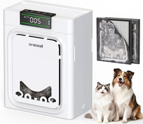 oneisall Air Purifiers for Home Pets,Large Room Up To 2200Ft², CADR 320 m³/h, Washable Double-Sided Filter,Quite Pet Air Purifier Remove Pet Hairs,Dander Odor,Smoke Dust,PP02