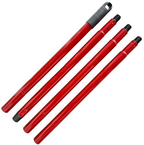 HengChen Compatible Spin Mop Handle Replacement | Four-Section Adjustable Mop Stick for Floor Cleaning | Durable & Universal Fit