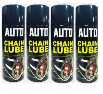 Chain Lube Spray Grease Oil Lubricant for Motorbike and Bikes, 250ml, Pack of 4