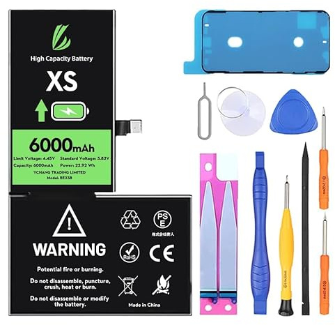 LL TRADER Battery for iPhone XS, 6000mAh High Capacity Battery with All Repair Tools 2026