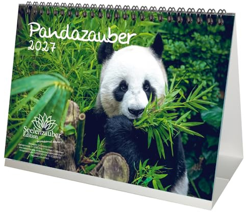 Pandazauber DIN A5 Tischkalender für 2027 Panda - Seelenzauber