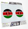 KIWISTAR - 2X Kennzeichenaufkleber - Kenia - Kennzeichen Aufkleber Sticker Nummernschild Land Country Nation