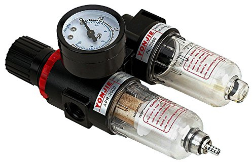 Regolatore Filtro Compressore Aria, 1/4 Filtro Aria Regolatore, Compressore Umidità Trappola, 1/4 Filtro Aria Compressore, può Essere Utilizzato in Compressori d'Aria, Utensili Pneumatici
