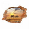 091 Wandtattoo Elefant Sonnenuntergang Savanne - Loch in der Wand - in 6 Größen - Kinderzimmer Sticker Aufkleber Wanddeko Wandbild - Größe 500 x 350 mm