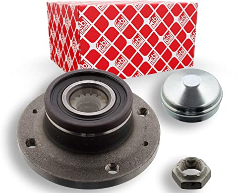 febi bilstein 101010 Radlagersatz mit Radnabe, ABS-Impulsring und Anbaumaterial, 1 Stück | Kompatibel mit: ABARTH GRANDE PUNTO, PUNTO, PUNTO EVO, FIAT GRANDE PUNTO, PUNTO, PUNTO EVO, PUNTO Kasten/Schrägheck