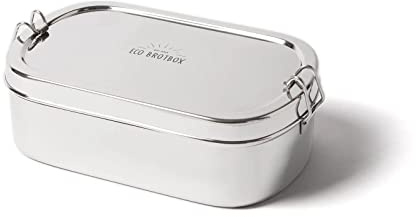 ECO Brotbox Goodies Box - Brotdose 1400ml - Lunchbox aus Edelstahl Rechteckig - BPA-frei - spülmaschinenfeste Vesperbox