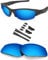 BlazerBuck Anti-salt Polarized Replacement Lenses & Sock Kit for Oakley Flak Jacket - Ice Blue