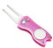 Mile High Life Ganzmetall Faltbares Golf Pitchgabel mit Pop-up Taste & Magnetkugel Markierung (Pink Fish)