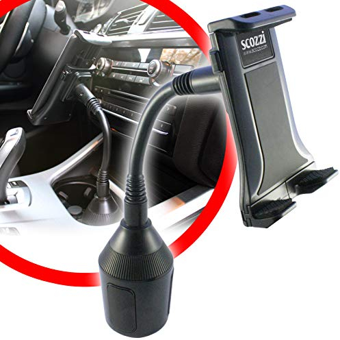scozzi Handyhalterung Auto Getränkehalter Schwanenhals Handy KFZ Halterung Halter zB kompatibel mit Samsung S24 S23 S22 S21 S20 A55 A54 A53 A35 für iPhone 15 14 13 12 11 X FE Plus Ultra Pro Mini Lite