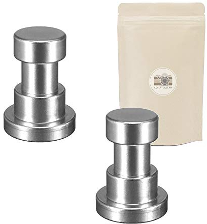 X2-Stativschrauben-Adapter zum Zecken 1/4 Kompatibler Adapter und 3/8 Zoll 100% Metall - Adaptive französische Marke