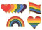 FaithHeart 4 Stück LGBT Brosche Regenbogen Brosche Gay Pride LGBT Anstecknadel für Kleidung/Mäntel/T-Shirt