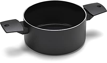 Moneta Recy Casseruola 2 Manici 20 cm Ricicla 46 Lattine, Net Induction, Nero, Corpo Alluminio 100% Riciclato