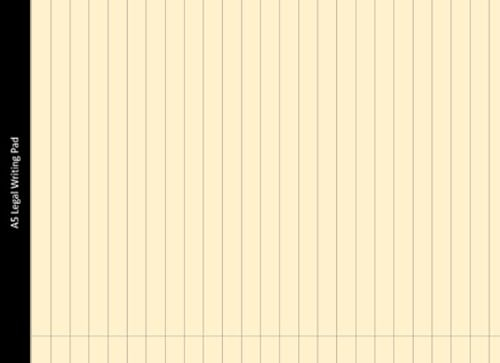 A5 Legal Writing Pad - Cream: Ruled/Lined with Margin, 210 x 152mm, Premium 80gsm Cream Paper, 50 Leaves (100 Pages)