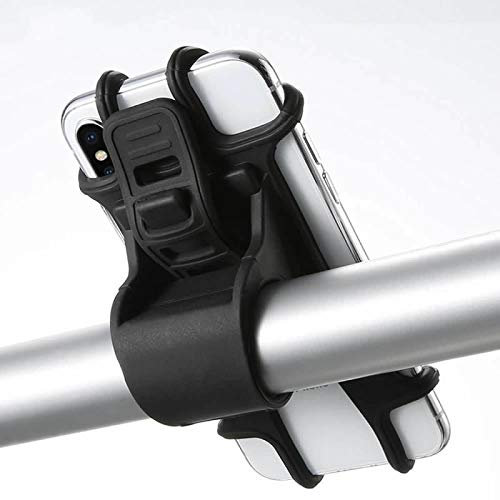 YSJJZRL Support de téléphone de vélo Universel, Support de téléphone de vélo en Silicone, Support de Tige de Moto Universel Compatible pour Smartphone de 4 à 6,2 Pouces
