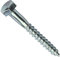 AERZETIX - C44555 - Lot de 50 - Tirefonds/vis à bois M5x40mm - à tête hexagonale 6 pans - DIN571 - en acier-zingué - assemblage fixation charpente ossature contreplaqués agglomérés