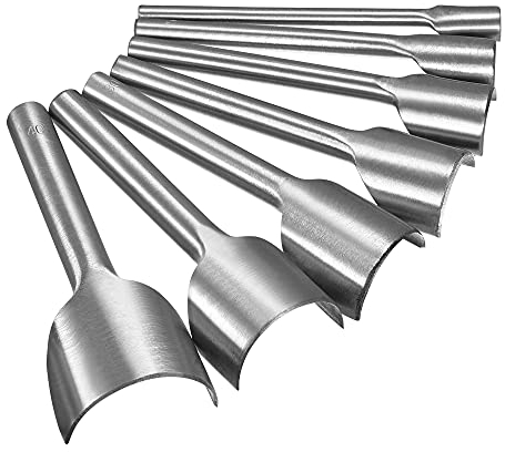 sourcing map Lot de 7 emporte-pièces demi-ronds pour cuir 10 mm-40 mm