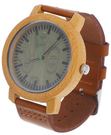 PartyKindom Montres pour Hommes Montres-Bracelets pour Hommes Reloj Deportivo Para Mujer Montres De Sport Montre De Sport pour Femme pour des Hommes Manquer Bambou Table en Bois