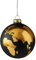 Gift Company Christbaumschmuck Christbaumkugel Weltkugel aus Glas in der Farbe Schwarz-Gold, Durchmesser: 10cm, 1042201050