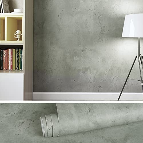VEELIKE Selbstklebende Tapete Betonoptik 60x900cm Dicke Klebefolie Grau Deko Wohnzimmer Vintage Wandtapete Badezimmer Wasserfest Küchentapete Vinyl Möbelfolie Industrial Optik Wanddeko Garderobe
