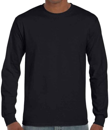 Gildan Ultra Cotton™ Adult Long Sleeve T-Shirt Brand Black