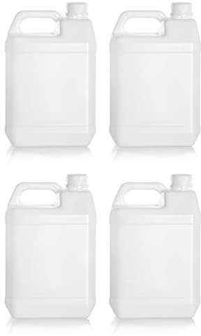 AC – Pack de 4 garrafas translucido – Fabricado en plástico – Apto para Uso alimentario, almacenaje y Transporte – 5 litros