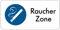 Aufkleber Hinweis „Raucher Zone“ Schild Folie Folie selbstklebend | Größe wählbar Made in Germany, Größe: 20x10cm