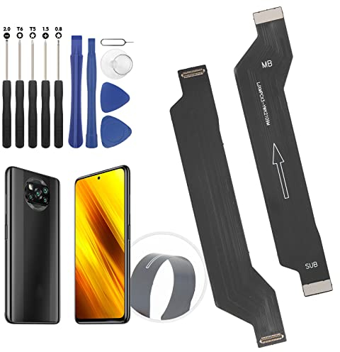 RongZy Cable Flex de Pantalla LCD para Xiaomi Poco X3 / X3 NFC / X3 Pro Conector Retro Toque Display para Conectar a la Placa Base
