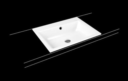Kaldewei Puro Einbauwaschtisch 3151 600x460x14 mm, 900106003001, Ausführung: Ohne Hahnlochbohrung
