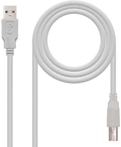 Câble USB 2.0 type A vers USB type B, nanocable pour imprimantes 1.8m, câble beige A/M-B/M