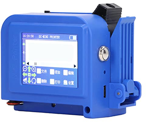 Handheld-Tintenstrahldrucker, Mehrsprachiger HD-Touchscreen, Tragbarer Handheld-Drucker, Mobiler Inkjet-Codedrucker, Taschen-Tintenstrahl-Codierungsmaschine für DIY-Druck, Qrcode (EU-Stecker 100-240
