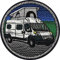 Camper Van Patch Camper Aufnäher Camping Patches zum aufbügeln Wohnwagen Patch für alle Stoffe Naturfreunde Sticker Camper Van Patch Aufbügler 75x75mm