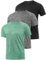 Star Vibe 3er Pack Sportshirt Set Für Herren T-Shirts Atmungsaktive Fitness Tshirt Gym Funktionsshirt Kurzarm Black/Dark Grey/Green 3XL