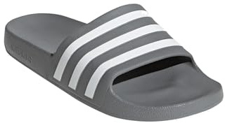 adidas Aqua Adilette Badelatschen (Grey/White, EU Schuhgrößensystem, Erwachsene, Numerisch, M, 46)