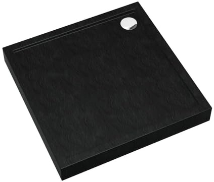 AQUABAD Duschwanne/Duschtasse | Ultima mit LeakProtect Technologie Black Stone 90x90cm Quadrat