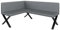 FURNISTAR Eckbank Akiko Metal X - Eckbankgruppe für Ihrem Esszimmer, Küche modern, Sitzecke, Essecke. Perfekt für Küche, Büro und Rezeption. Solide und Starke Verarbeitung. (128x168-Links-Soft29)