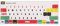 kwmobile QWERTY US English Keyboard Stickers Compatible with Apple MacBook Pro 13.3 M1 M2 (A2289 / A2251 / A2338) Keyboard Stickers - Multicolor