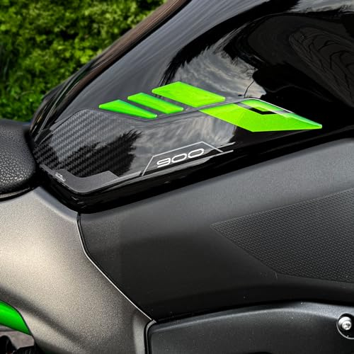 Resin Bike Adhesivos de Moto Compatibles con Kawasaki Z900 2023-2024. Protección Latérales del Tanque de Choques y Arañazos de Moto. Adhesivo 3D Resinado - Made in Italy