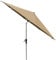 Aluminium Sonnenschirm 350 cm mit Kurbelsystem und Kippfunktion - runder Sonnenschirm Knickschirm 3,5m Durchmesser - Farbe Dark Natural